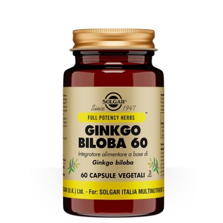 GINKGO BILOBA 60 CAPSULE AZIONE ANTIOSSIDANTE COME DIFESA DAL DANNO DEI RADICALI LIBERI, MIGLIORA LA MEMORIA E IL MICROCIR