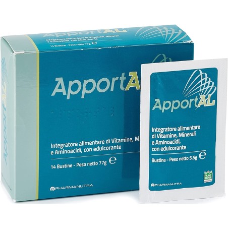 APPORTAL 14 BUSTINE CON L-ARGININA, L-CARNITINA, TAURINA, GINSENG, ELEUTEROCOCCO, VITAMINA C, VITAMINA E, VITAMINA PP, VIT