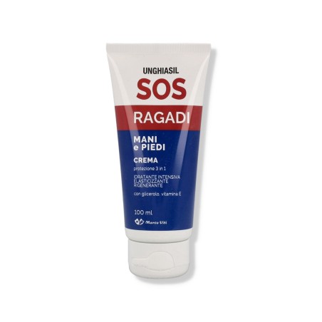 SOS RAGADI MANI E PIEDI CREMA PROTEZIONE 3 IN 1 IDRATANTE INTENSIVA ELASTICIZZANTE RIGENERANTE  CON GLICEROLO, VITAMINA E