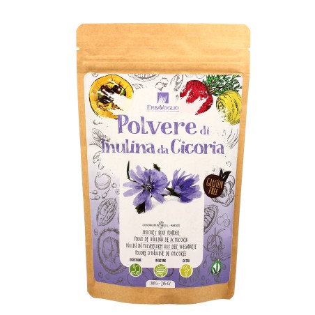 ERBAVOGLIO POLVERE DI INULINA DA CICORIA DIGESTIONE INTESTINO E DETOX, 200G