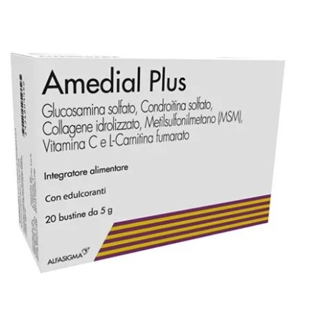 Amedial Plus Integratore Ossa Cartilagini Collagene 20 Bustine