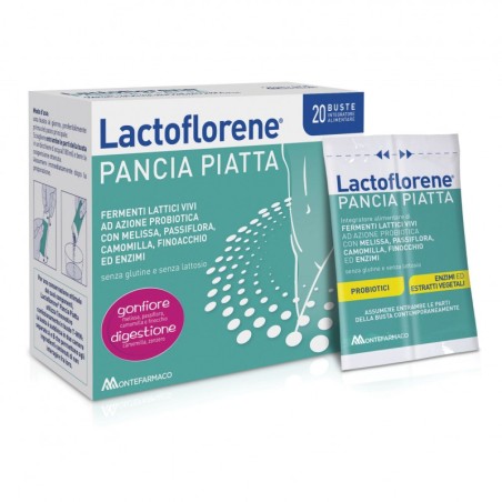 LACTOFLORENE PANCIA PIATTA 20 BUSTE - INTEGRATORE A BASE DI FERMENTI LATTICI VIVI