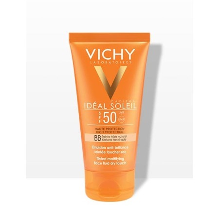 Vichy Capital Soleil BB Emulsione Colorata Effetto Asciutto Mat SPF 50 Protezione Viso 50 ml