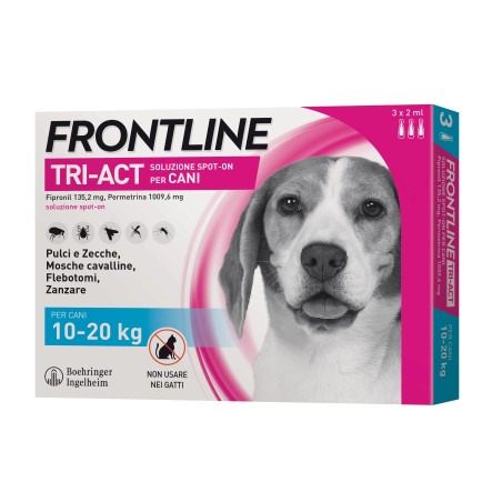 Frontline Tri-Act Soluzione Spot-On Cani 10-20 kg 3 Pipette Monodose