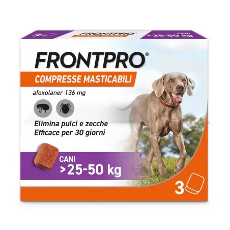 Frontpro Cani 25-50kg 3 Compresse Masticabili 136mg