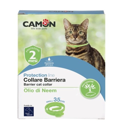 Camon collare per gatti barriera con olio di neem protezione 2 mesi gatto