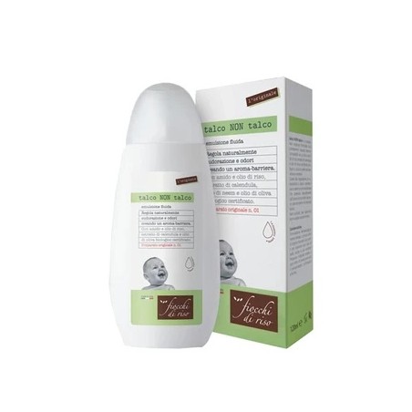 Fiocchi di Riso Talco NON Talco 120 ml Emulsione Fluida Protezione della Pelle
