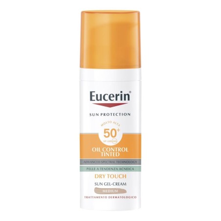 Eucerin Sun Oil Control Gel Crema SPF50+ Colorata Tonalità  Medium 50ml