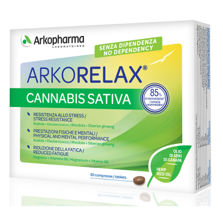 Arkopharma - Arkorelax Cannabis Sativa Confezione 30 Compresse