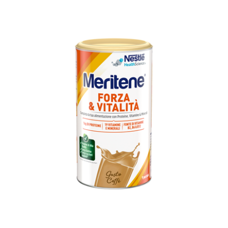 Meritene Forza e Vitalità Polvere Caffè Integratore Proteine Vitamine e Minerali 270 g