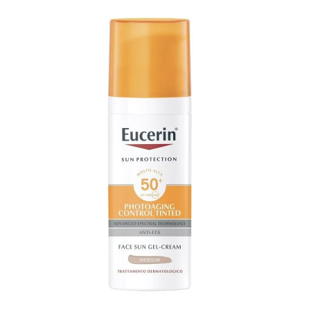 Eucerin Sun Photo Aging Control Tinted Anti-età Gel Crema SPF50+ Colore Medium 50 ml
