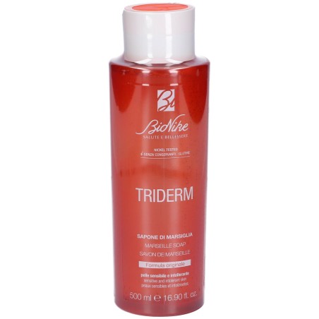 TRIDERM SAPONE DI MARSIGLIA - DETERGENTE PER MANI, VISO E CORPO PER PELLI SENSIBILI - 500 ML