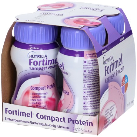 NUTRICIA FORTIMEL - COMPACT PROTEIN FRAGOLA SUPPLEMENTO NUTRIZIONALE, 4 X 125ML