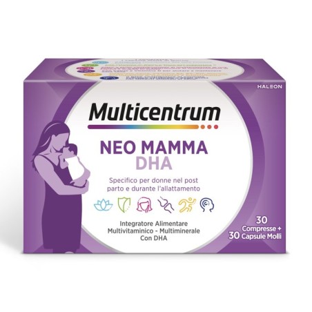 MULTICENTRUM NEO MAMMA DHA INTEGRATORE ALIMENTARE 30 COMPRESSE + 30 CAPSULE MOLLI