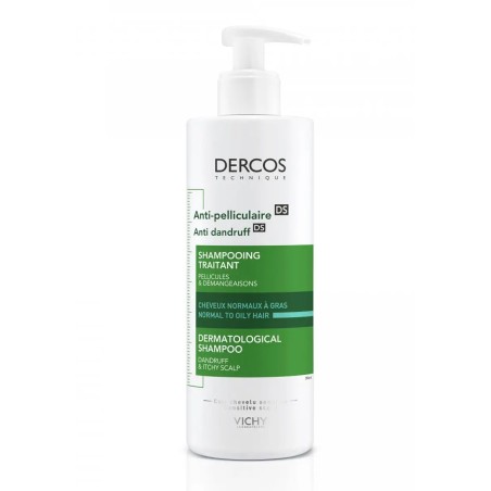 Vichy Dercos Shampoo Anti-Forfora Capelli Grassi 390 ml - Trattamento efficace per il cuoio capelluto grasso e la forfora