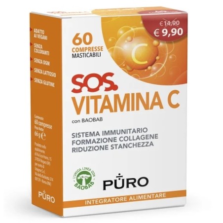S.O.S. VITAMINA C 60 COMPRESSE MASTICABILI