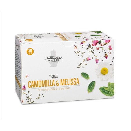 TISANA CAMOMILLA E MELISSA PER RITROVARE LA SERENITÀ E IL BUON SONNO  20 FILTRI  FDE