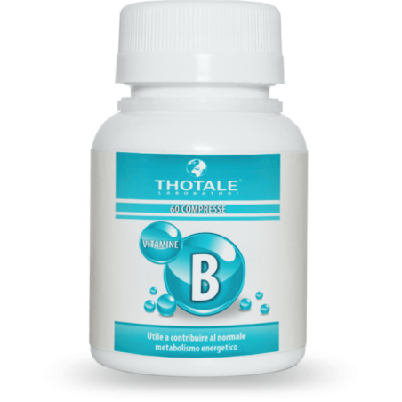 INTEGRATORE VITAMINA B 60 COMPRESSE, CON VITAMINA B1, B2, B3, B5, B6, B9, B12 PER CONTRIBUIRE AL NORMALE METABOLISMO ENERG