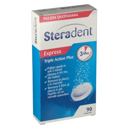 STERADENT TRIPLE ACTION PLUS 60 COMPRESSE PULENTI