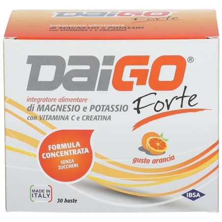 Daigo Forte arancia 30 bustine 225g | Integratore magnesio, potassio e vitamina C | IBSA