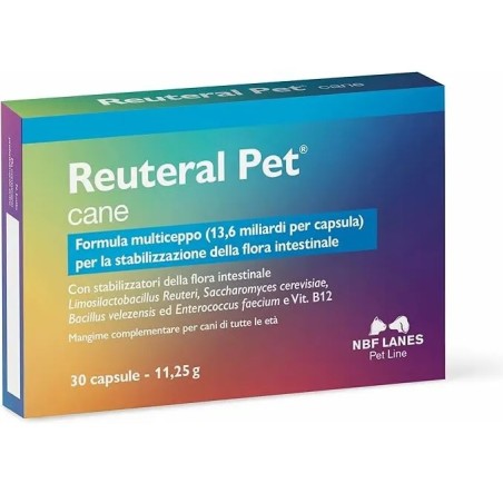 NBF Lanes Reuteral Pet Cane Probiotici 30 Capsule