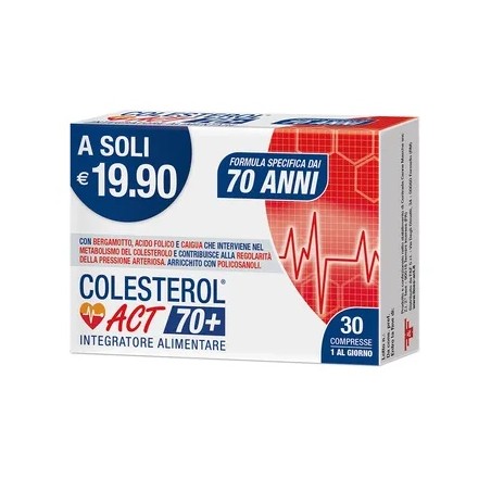 Colesterol Act 70+ 30 Compresse Integratore per il colesterolo per chi ha più di 70 anni