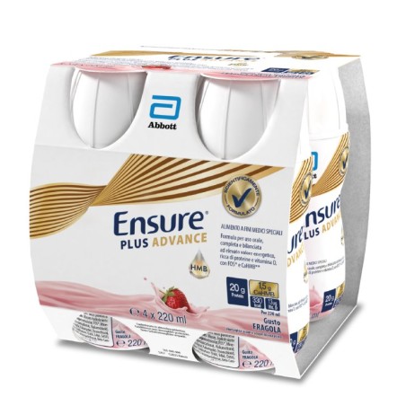Ensure Plus Advance Gusto Fragola 4 x 220ml