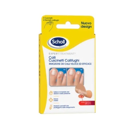 Scholl Cerotti Callifughi Rimozione Calli Duri 4 Cerotti + 4 Dischetti