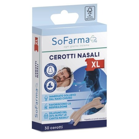 Sofarma cerotti nasali xl 30 pezzi