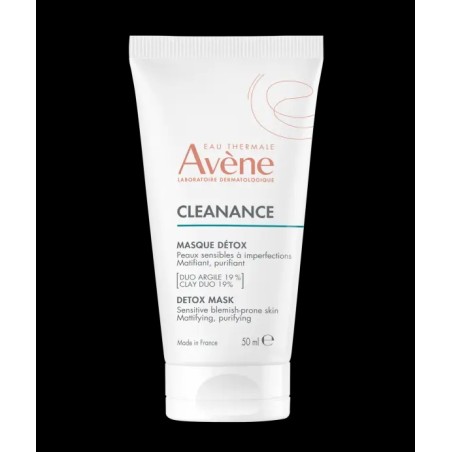 AVÈNE CLEANANCE MASK MASCHERA DETOX 50 ML ESFOLIA E OPACIZZA PER PELLE GRASSA CON IMPERFEZIONI  AZIONE LENITIVA, PROFUMO