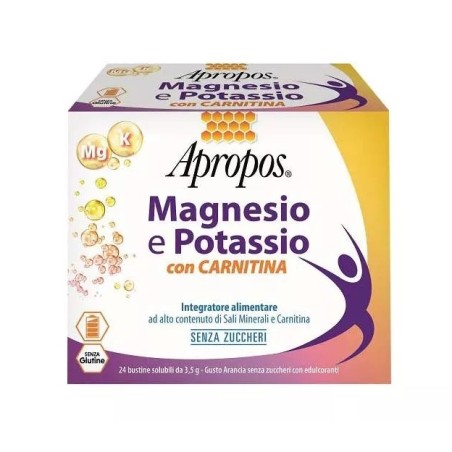 APROPOS MAGNESIO E POTASSIO CON CARNITINA SENZA ZUCCHERO 24 BUSTINE