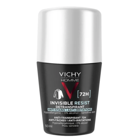 Vichy Homme Invisible Resist Deodorante antitraspirante Efficacia 72h Controllo Estremo 50ml