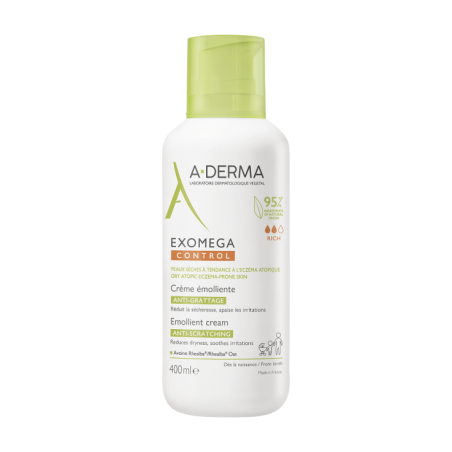 A-Derma Exomega Control Balsamo Emolliente Anti-grattage Per Pelle Secca e a Tendenza Atopica 400 ml
