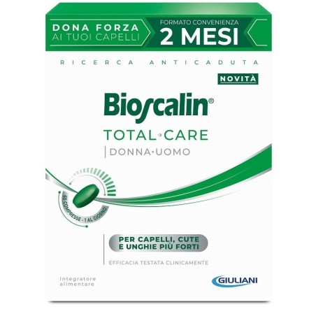 BIOSCALIN 60 COMPRESSE TRATTAMENTO 2 MESI FAVORISCE IL BENESSERE DEI CAPELLI E DEL CUOIO CAPELLUTO