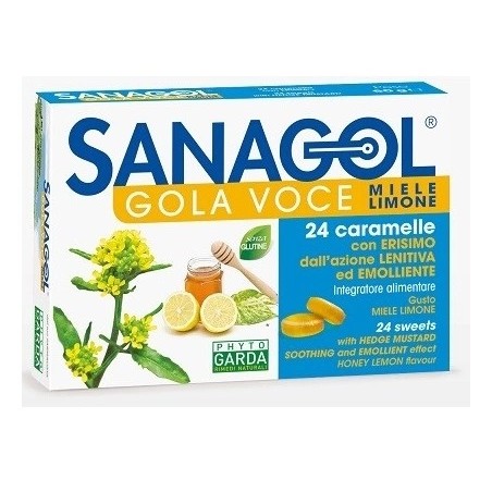 Sanagol Gola Voce Miele Limone 24 Caramelle