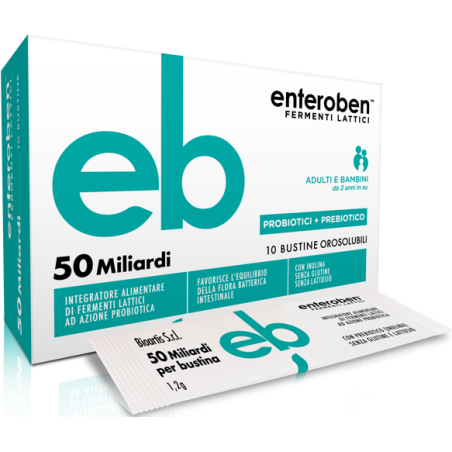 Enteroben 50 Miliardi Fermenti Lattici - 10 Bustine