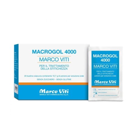 Marco Viti Macrogol 4000 Dispositivo Medico per la Stitichezza, 20 bustine