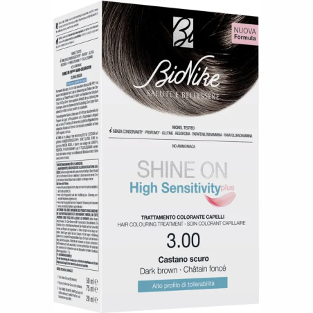 BIONIKE Shine On Trattamento Colorante Capelli Castano Scuro 3