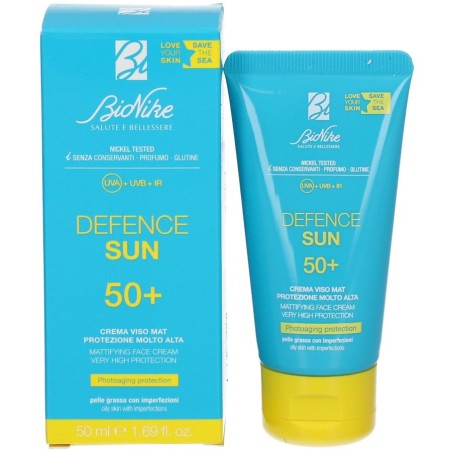 BioNike Defence Sun, Crema Viso Mat SPF 50+, 50 ml