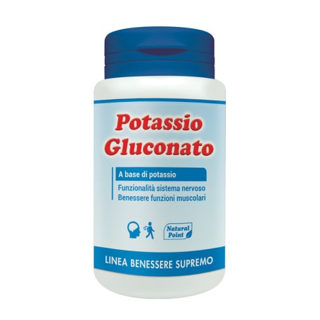 POTASSIO GLUCONATO 90 CAPSULE PER LA FUNZIONALITÀ DEL SISTEMA NERVOSO, BENESSERE FUNZIONI MUSCOLARI