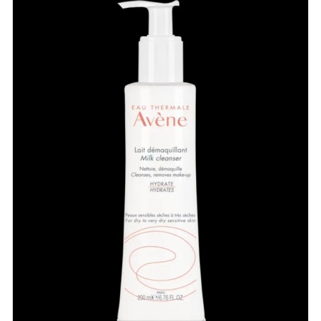 AVÈNE LATTE DETERGENTE STRUCCANTE VISO 200 ML IDRATANTE PER PELLE SECCA, SENSIBILE CON ACQUA TERMALE AVENE  AZIONE LENITIVA
