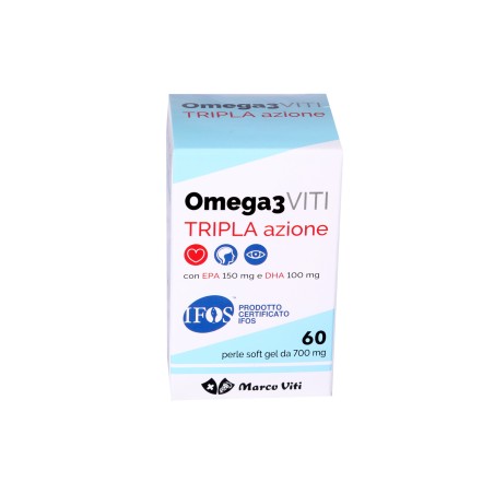 Omega 3 Tripla Azione Integratore Alimentare 60 Perle Soft Gel  Viti