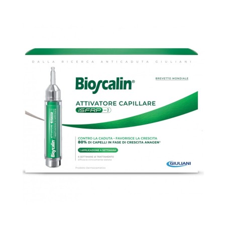 BIOSCALIN ATTIVATORE CAPILLARE CONTRO LA CADUTA, FAVORISCE LA RICRESCITA  80% DI CAPELLI IN FASE DI CRESCITA ANAGEN  FIALA