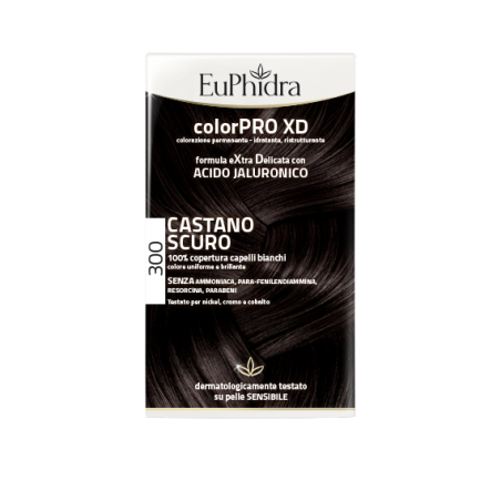 TINTA 3 0 CASTANO SCURO EXTRA DELICATA CON ACIDO IALURONICO 100% COPERTURA CAPELLI BIANCHI  SENZA AMMONIACA, PARA-FENILEND