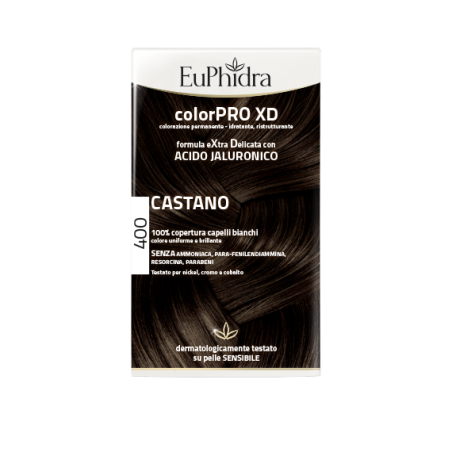 TINTA 4 0 CASTANO EXTRA DELICATA CON ACIDO IALURONICO 100% COPERTURA CAPELLI BIANCHI  SENZA AMMONIACA, PARA-FENILENDIAMMIN