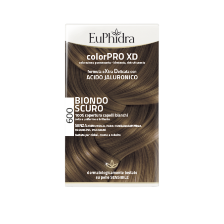 TINTA 6 0 BIONDO SCURO EXTRA DELICATA CON ACIDO IALURONICO 100% COPERTURA CAPELLI BIANCHI  SENZA AMMONIACA, PARA-FENILENDI